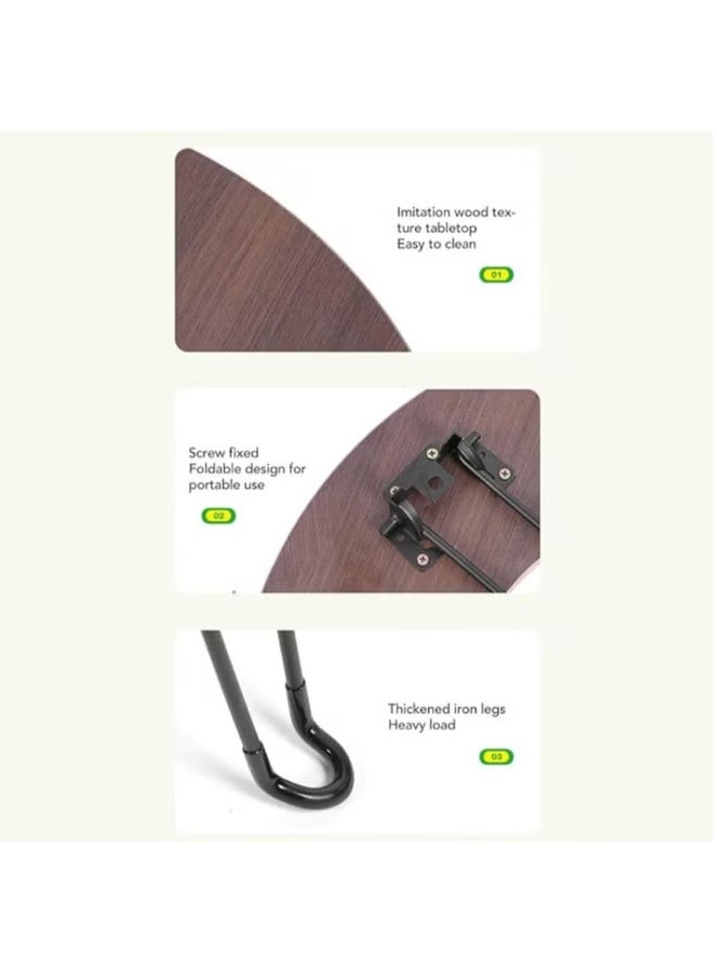 طقم طاولة شواء، أرجل دائرية قابلة للطي، شواية فحم، طاولة موقد، متعددة الوظائف، قابلة للطي، طاولة شواء وحفرة نار للطهي في الهواء الطلق والنزهات - Image 3